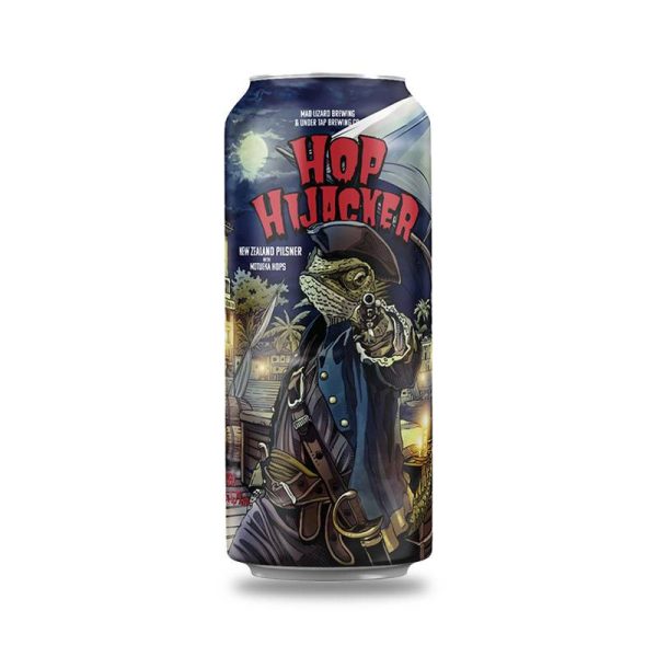 ad Lizard & Under Tap Brewing Hop Hijacker Pilsner 473m